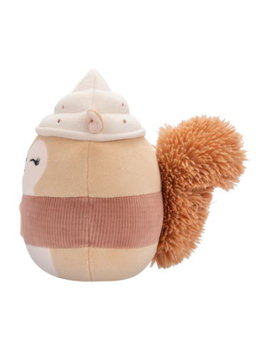 Lifestyle foto Peluche Squishmallows de 20 cm Reza l’écureuil Latte