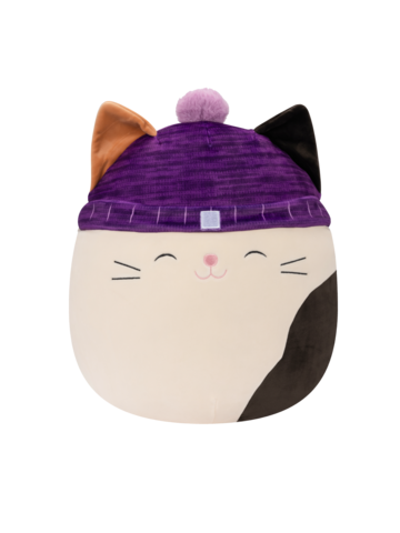 Výnimočný darček od Dedoles SQUISHMALLOWS Mačka s čiapkou Cam, 40 cm