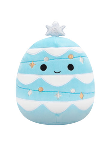 Obrázok produktu Плюшена играчка Squishmallows, Светлозелената коледна елха със снежни гирлянди Кейко, 20 см