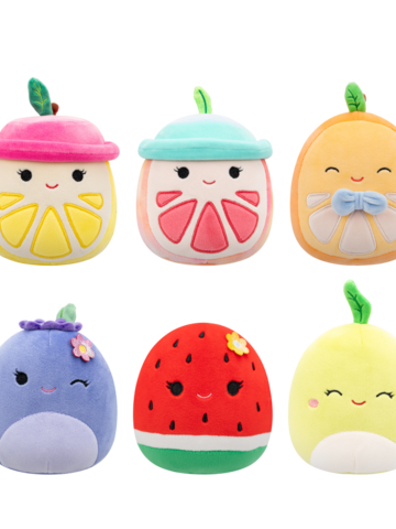 Potešte sa týmto kúskom Dedoles Пакетче с ароматизирана играчка изненада Squishmallows, Плодове, 13 см