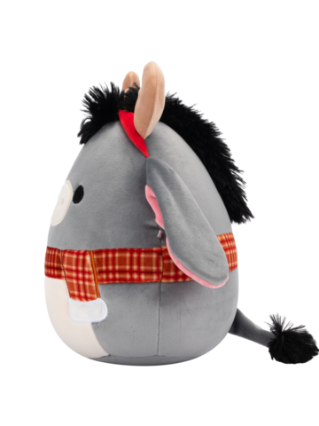 Výnimočný darček od Dedoles Плюшена играчка Squishmallows, Сивото магаре с грива и шал Джейсън, 20 см