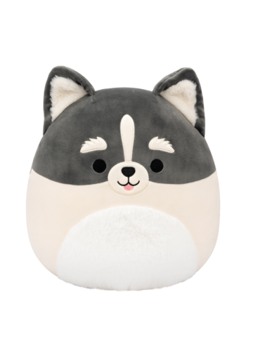 Tip na darček Плюшена играчка Squishmallows, Сиво-бялото хъски-померан Паоло, 30 см