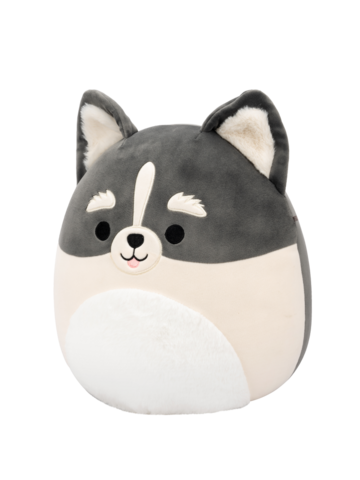 Obrázok produktu Плюшена играчка Squishmallows, Сиво-бялото хъски-померан Паоло, 30 см