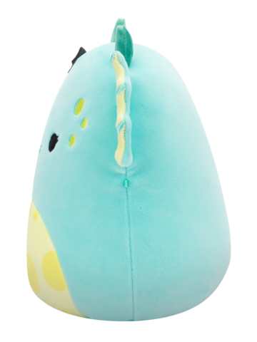 Potešte sa týmto kúskom Dedoles Плюшена играчка Squishmallows Синьозеленото блатно чудовище с петнисто коремче и фибичка с прилеп Добродушко, 20 см