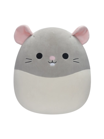 Výprodej SQUISHMALLOWS Šedo-bílý potkan Rusty, 30 cm
