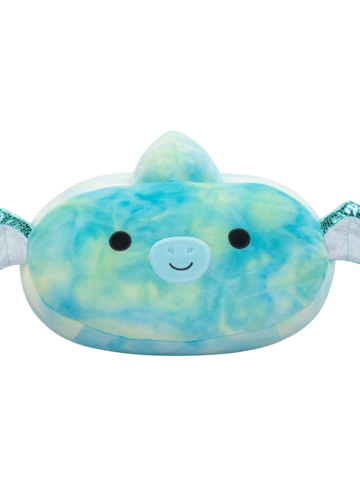 Zľava Peluche Squishmallows Stackables de 30 cm Reid le ptérodactyle bleu sarcelle aux ailes scintillantes