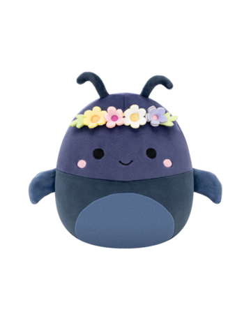 Výpredaj Squishmallows Tyrone lo scarabeo stercorario blu navy con corona di fiori, 20 cm