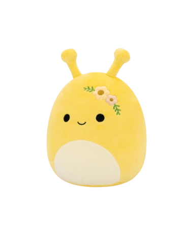 Tip na darček Peluche Squishmallows de 20 cm Zarina la limace banane jaune avec des fleurs