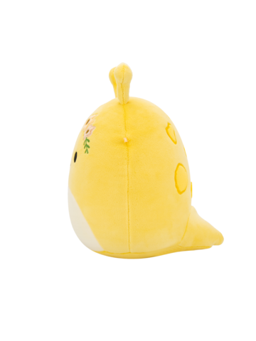 Obrázok produktu Плюшена играчка Squishmallows, Жълтият гол охлюв Зарина с цветя, 20 см