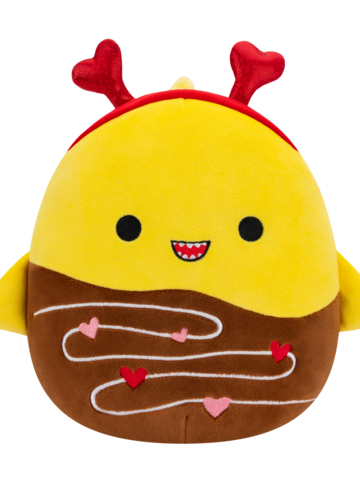 Hľadáte originálny a nezvyčajný darček? Obdarovaného zaručene prekvapí Peluche Squishmallows de 20 cm Chandler le requin jaune enrobé de chocolat