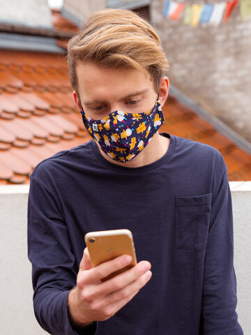 Tip na darček Veselé antibakteriálne rúško Párty škrečky - väčšie