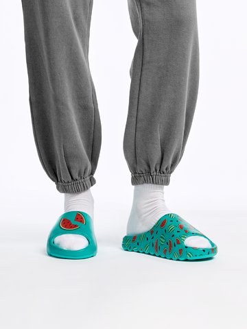 Eredeti ajándék a Dedolestől Vidám, chunky papucs Dinnyeszezon