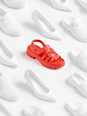 Eredeti ajándék a Dedolestől Élénkpiros női fisherman szandál