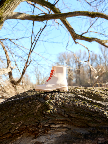 Výnimočný darček od Dedoles Бежови дамски ботуши за дъжд