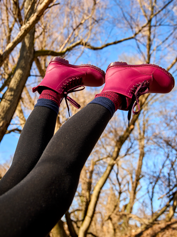 a tökéletes és egyedi ruházathoz Bordó női gumicsizma