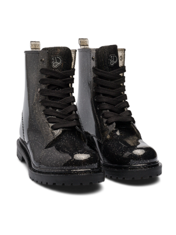 Lifestyle foto Stivali da pioggia da donna nero brillante