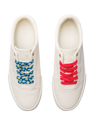 Foto Vidám cipőfűző hármas csomagolásban Cseresznye és százszorszépek