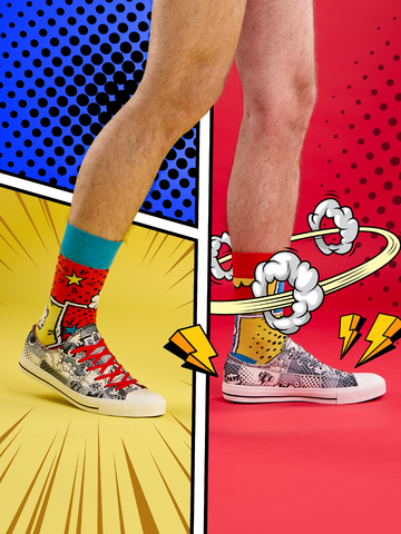 Potešte sa týmto kúskom Dedoles Весели кецове Черно-бял комикс