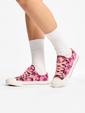 Foto Vidám vászon tornacipő Rózsaszín álcázás