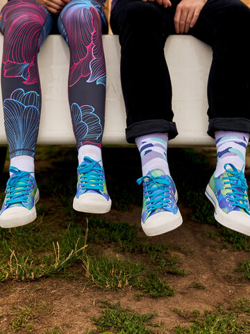 Hľadáte originálny a nezvyčajný darček? Obdarovaného zaručene prekvapí Весели кецове Аква камуфлаж