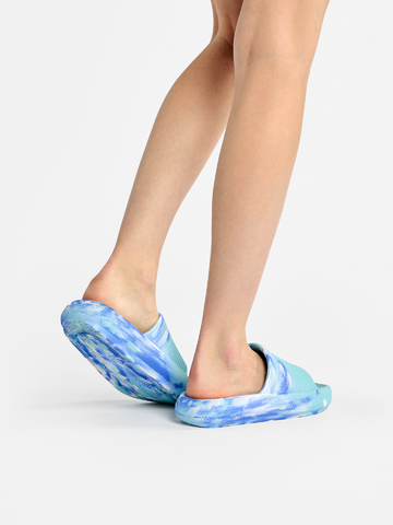 Tip na darček Дамски чехли на платформа Син мрамор