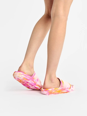 Sleva Dámské pantofle na platformě Růžový mramor