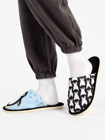 Lifestyle foto Pantoufles rigolotes Manchot d’hiver