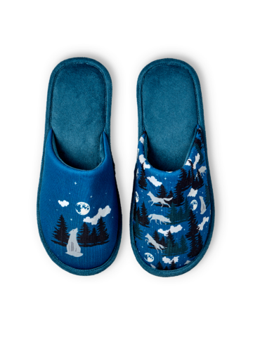 Potešte sa týmto kúskom Dedoles Весели пантофи Вълк и луна