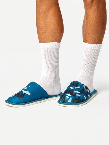 Obrázok produktu Весели пантофи Вълк и луна