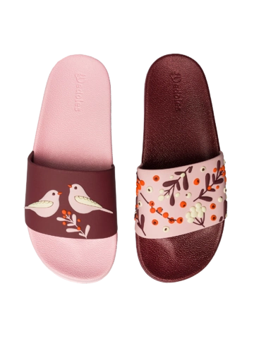 Výnimočný darček od Dedoles Veselé šľapky Vtáčiky a bobule