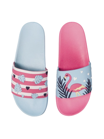 Lifestyle foto Sandales rigolotes Flamants roses amoureux