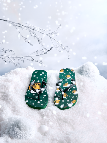 Lifestyle fotó Vidám flip-flop Sör és buborékok