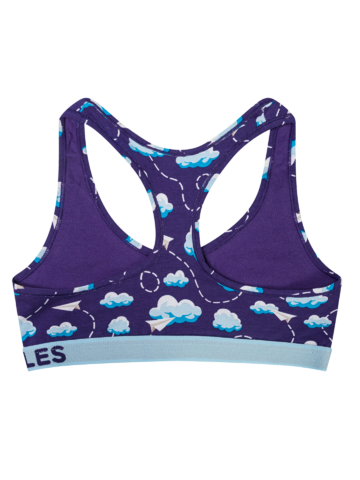 Pre dokonalý a originálny outfit Women's Bralette Paper Planes & Clouds