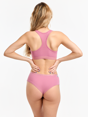 Lifestyle foto Slip hipster de mulher rosa velho