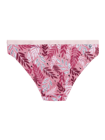 Pre dokonalý a originálny outfit Women's Briefs Pink Leaves