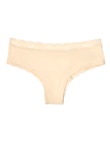 Hľadáte originálny a nezvyčajný darček? Obdarovaného zaručene prekvapí Bež ženske čipkaste hlačke