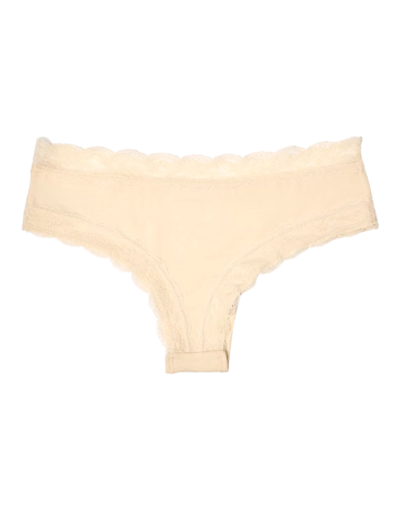 Výpredaj Bež ženske čipkaste hlačke