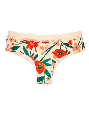 a tökéletes és egyedi ruházathoz Női csipkés bugyi Pipacsos kert