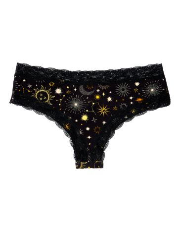 Lifestyle fotó Női csipkés bugyi Égbolt csillagjegyekkel