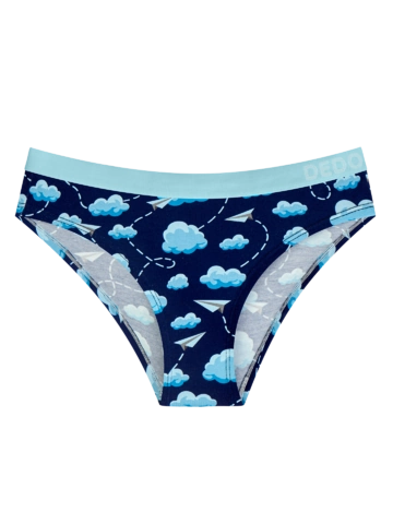 Pre dokonalý a originálny outfit Дамски бикини от модал Хартиени самолети и облаци