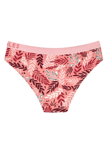 Lifestyle foto Veselé dámske nohavičky s modalom Ružové listy