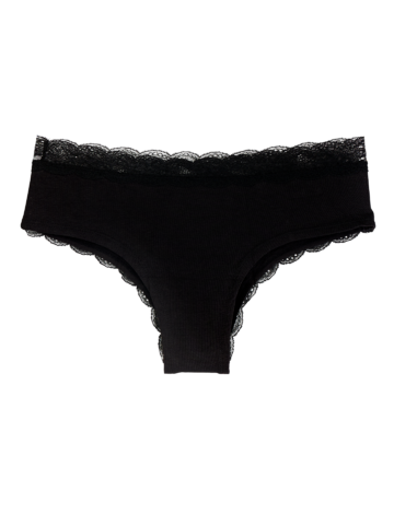 Tip na dárek Černé dámské kalhotky s krajkou