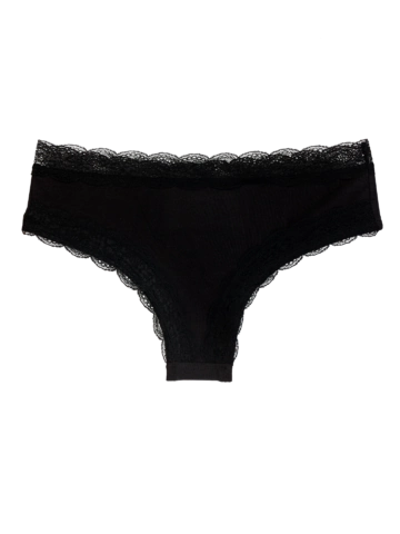 Obrázok produktu Slip hipster da donna con inserti in pizzo nero