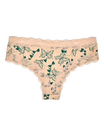 Pre dokonalý a originálny outfit Dámske nohavičky s čipkou Motýle a brečtan