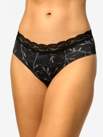 Výpredaj Dámske nohavičky s čipkou Sivé listy