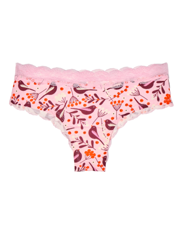 Suchen Sie ein originelles und außergewöhliches Geschenk? überrascht den Beschenkten sicher Spitzenhöschen für Frauen Vögel und Beeren