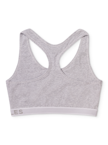 Lifestyle fotó Világosszürke melírozott női melltartó