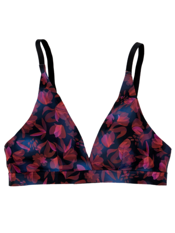 Eredeti ajándék a Dedolestől Varrás nélküli bralette melltartó Éjszakai virágok