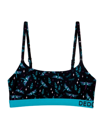 Hľadáte originálny a nezvyčajný darček? Obdarovaného zaručene prekvapí Dámska podprsenka s modalom Vážky v noci