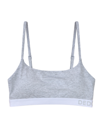 Foto Világosszürke melírozott női melltartó modállal